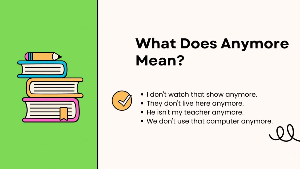 What Does Anymore Mean?