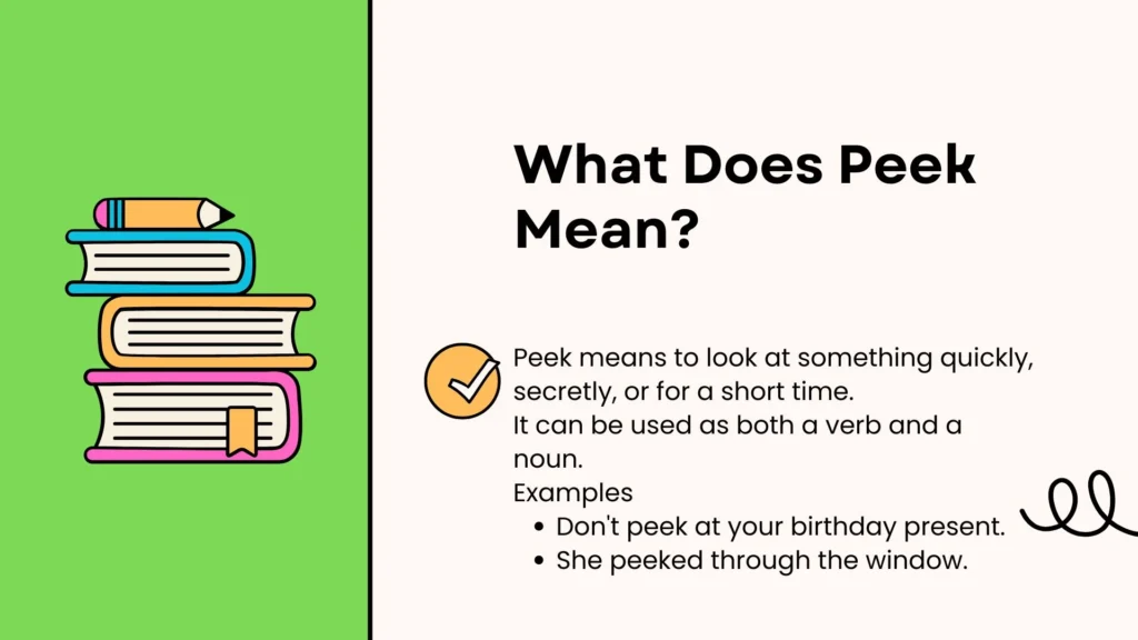 What Does Peek Mean?