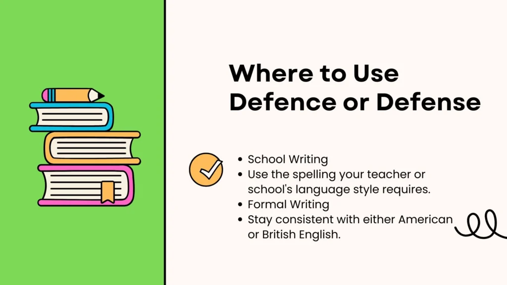 Where to Use Defence or Defense