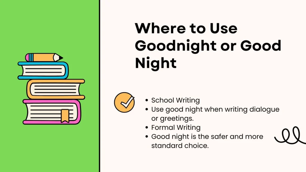 Where to Use Goodnight or Good Night