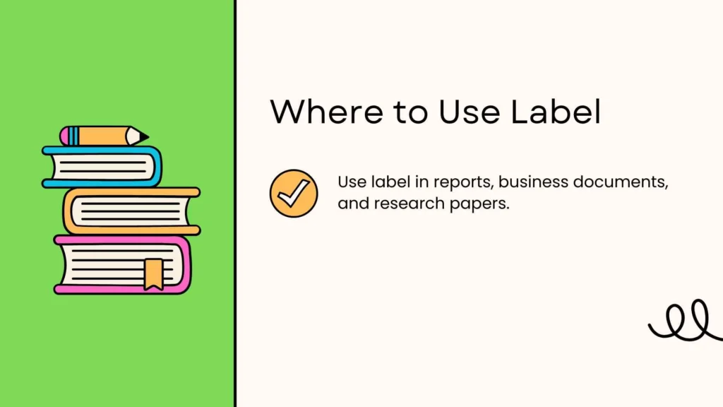 Where to Use Label