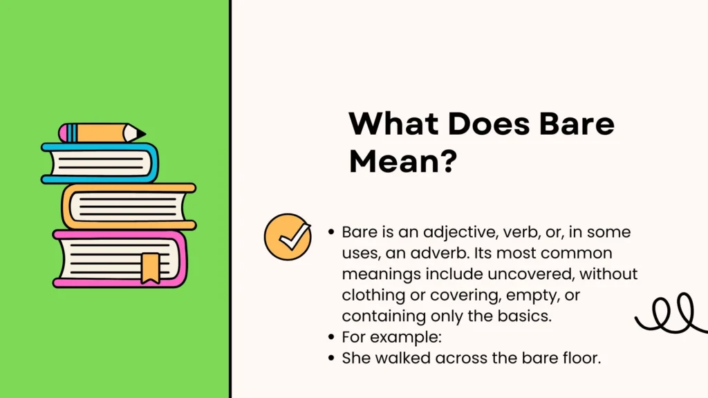 What Does Bare Mean?