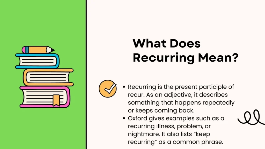 What Does Recurring Mean?