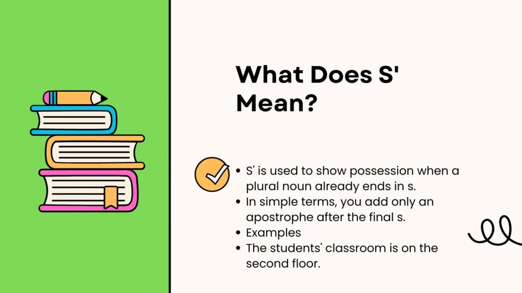 What Does S' Mean?