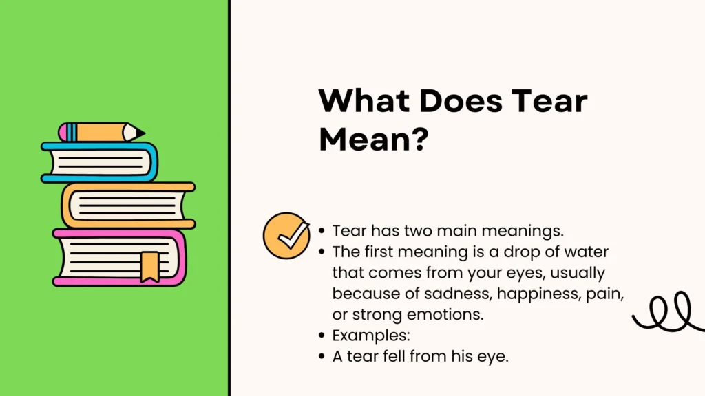 What Does Tear Mean?