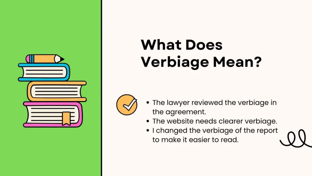 What Does Verbiage Mean?