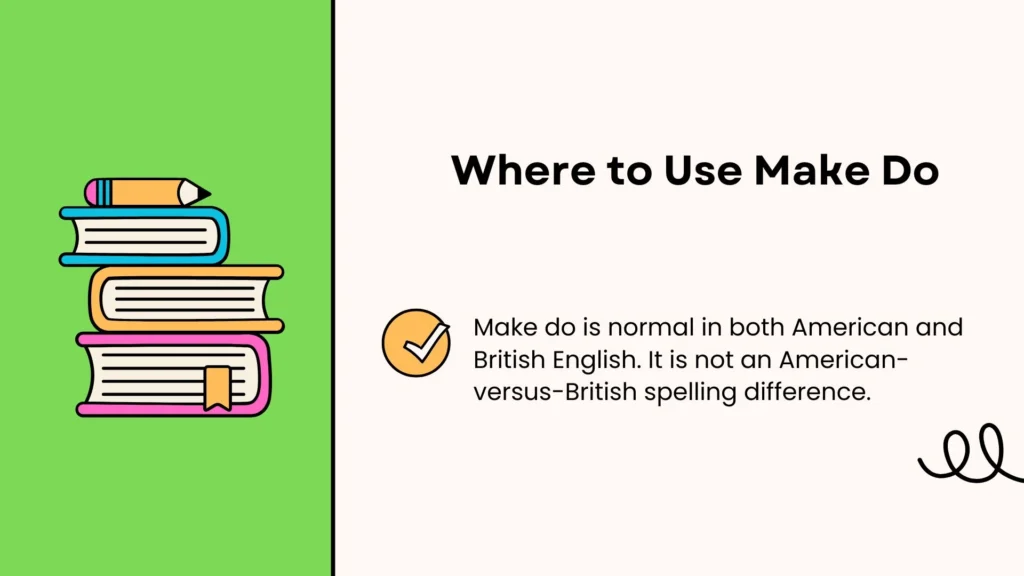 Where to Use Make Do
