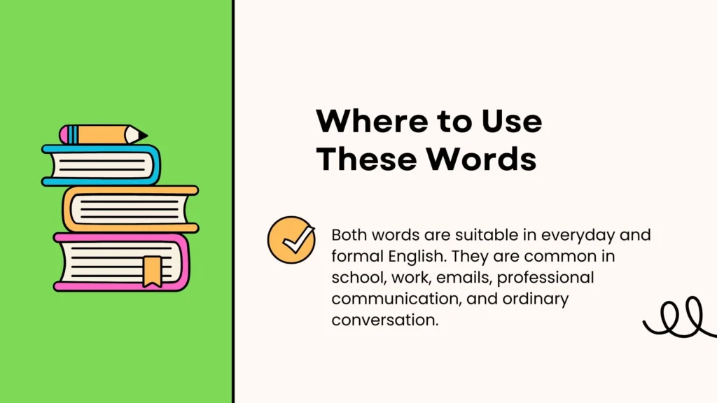 Where to Use These Words