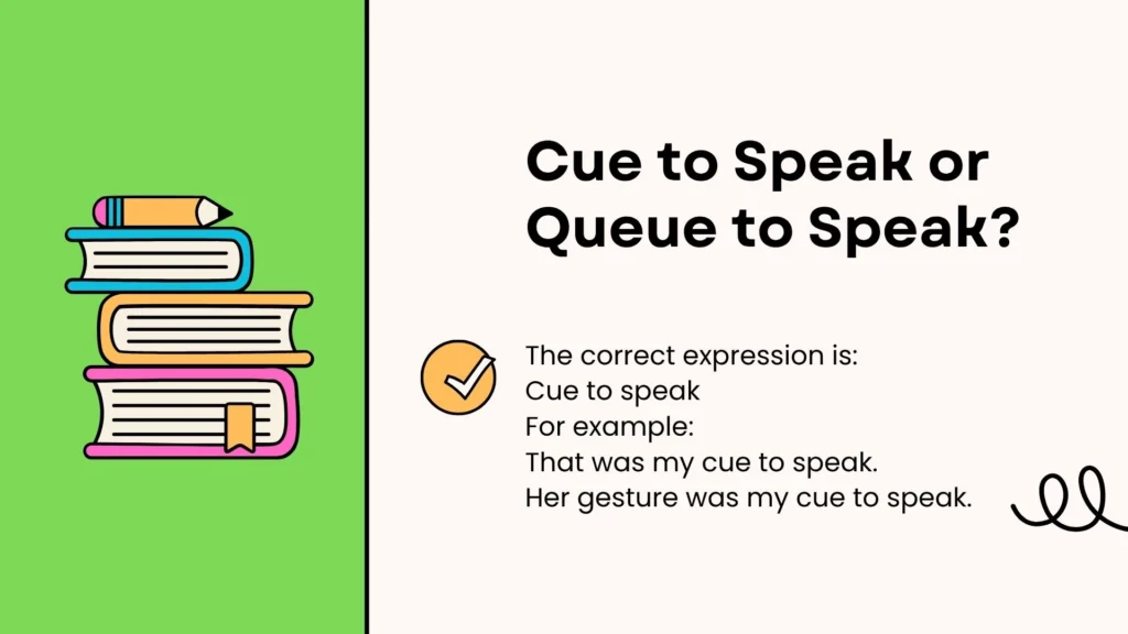 Cue to Speak or Queue to Speak?