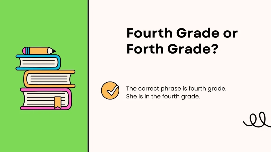 Fourth Grade or Forth Grade?
