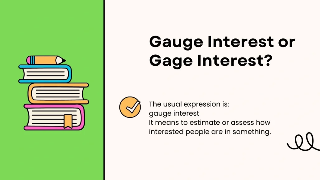 Gauge Interest or Gage Interest?