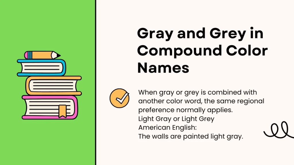 Gray and Grey in Compound Color Names
