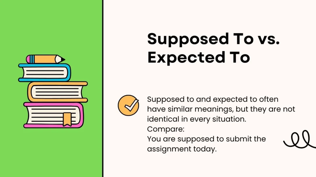 Supposed To vs. Expected To