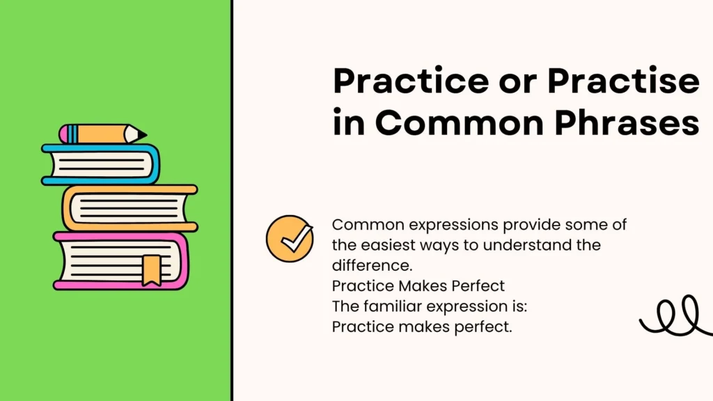Practice or Practise in Common Phrases